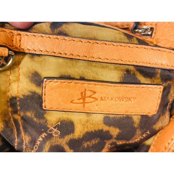 B. Makowsky Kayla Peach Leather Shoulder Bag Orig $318 - Picture 11 of 13